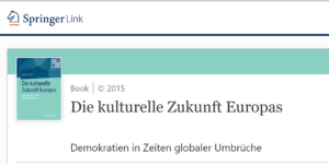 S. Riedel 2015 1 Kulturelle Zunkunft Europas